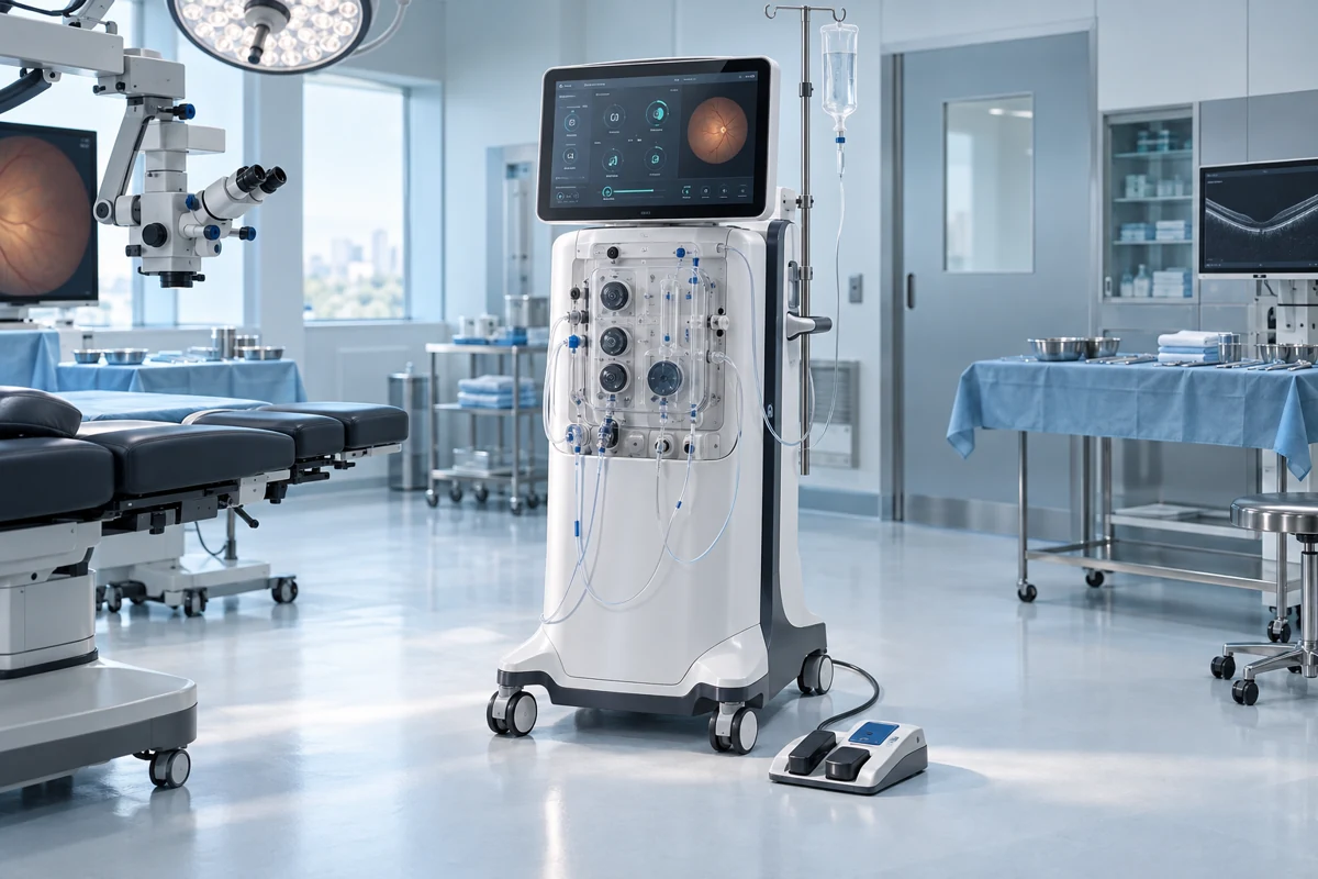 Alcon Constellation LXT technology — AI-generated equipment illustration