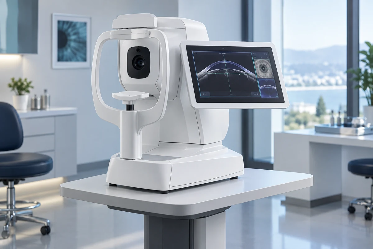 ZEISS IOLMaster 700 technology — AI-generated equipment illustration
